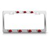 Speedy Pros Metal License Plate Frame Ladybug Lady Bug Style B Car Accessories Chrome 2 Holes