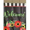 Welcome Wreath appliqué House Flag