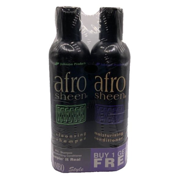 VINTAGE Afro Sheen Cleansing Shampoo & Moisturizing Conditioner 8 oz PACK