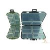 2 x Roddarch Small Clamshell Fishing Tackle Boxes for Lures Spinners Hooks Flies