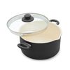 6 Quart Black Ceramic Nonstick Cooking Pot Toxin Free Easy Clean Cookware Set