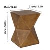 18'' Tall Unique Concrete Side Table Decor Outdoor Handmade End Table Geometric