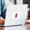 CafePress Red Toy Robot Waving Hel Sticker (Rectangle 10 pk)