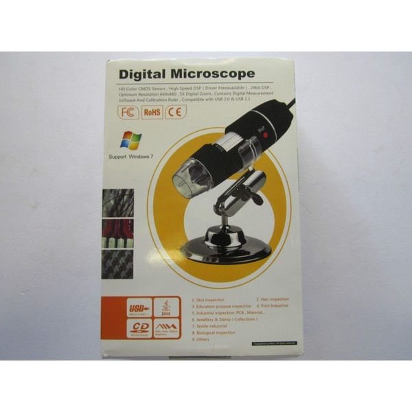 Replacement for USB 2.0 & 1.1 Digital Microscope with 200x Magnification/Light/Software/Stand