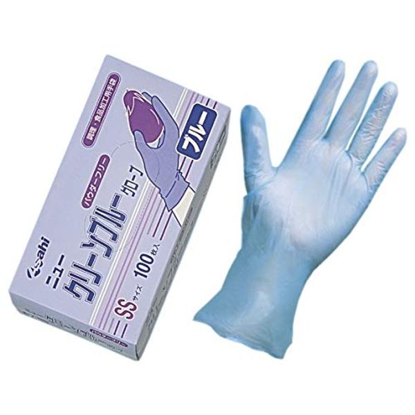 New Clean Gloves, Blue, Powder Free, SS, 100 Count