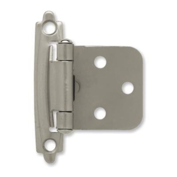 Liberty H0103BV-SN Satin NIckel Self Closing Overlay HInge 8 Pack