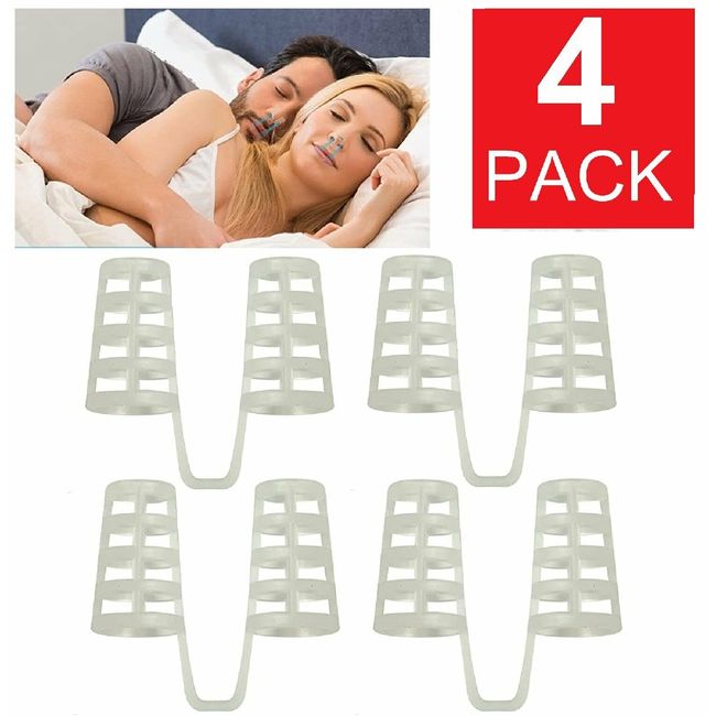 4PCS Anti Snore Nose Clip Stop Snoring Stopper Device Sleep Aids Cones Vent