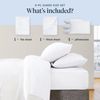 LuxClub 6 PC Full Size Sheet Set Bed Sheets Deep Pockets 18" Eco Friendly Wri...
