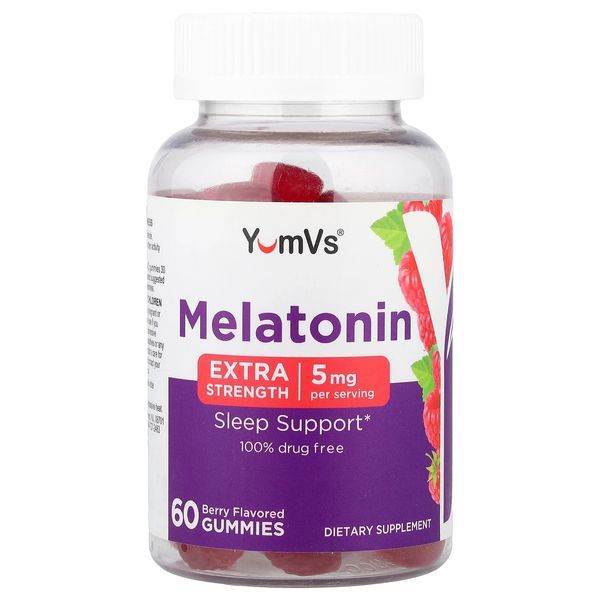 Melatonin Gummies, Extra Strength, Berry, 60 Gummies (2.5 mg per Gummy)
