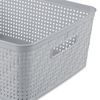 Sterilite 14'' x 11.5'' x 5'' Woven Rectangular Short Basket Organizer (24 Pack)