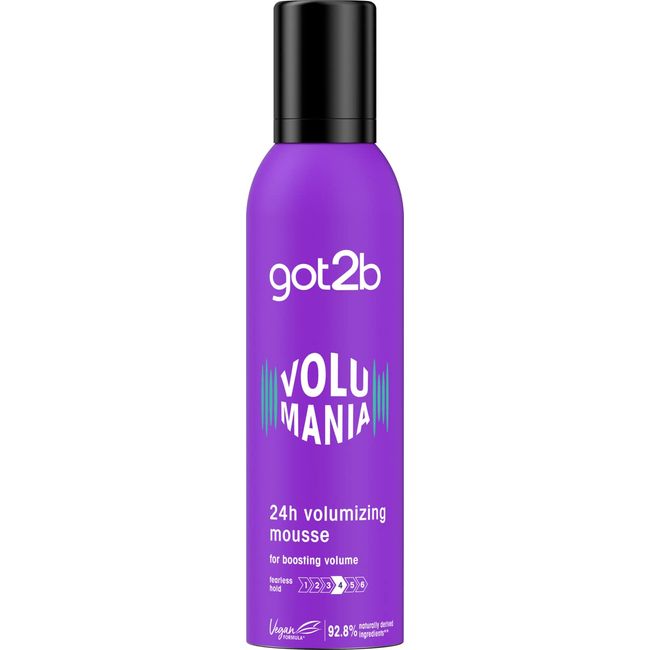 Got2b Volumania Bodifying Hair Mousse, 24 hour Volumizing Hold, 250ml