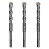 3Pcs 5/8"x6" SDS Plus Drill Bit Set Rotary Hammer Carbide Tip for Masonry Bricks