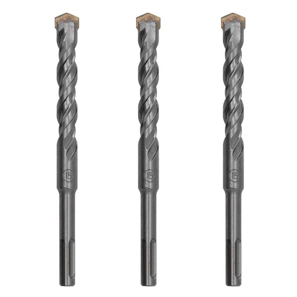 3Pcs 5/8"x6" SDS Plus Drill Bit Set Rotary Hammer Carbide Tip for Masonry Bricks