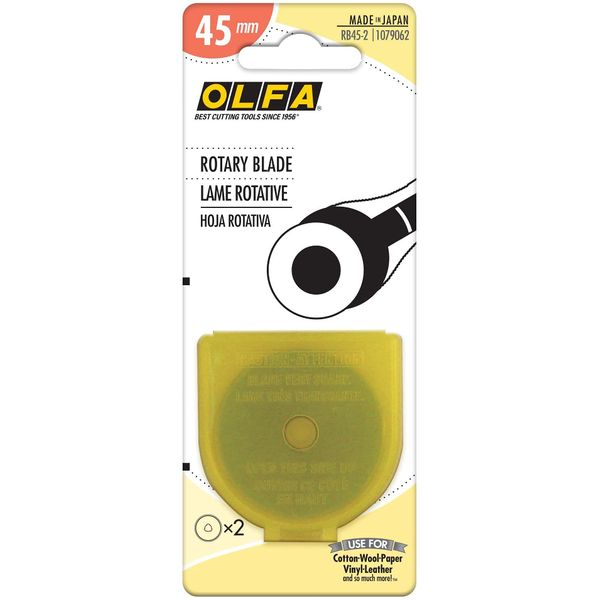 Olfa 45mm Rotary Blade Replacement, Pack of 2