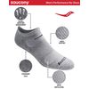 Saucony Men's Multi-Pack Mesh Ventilating Comfort Fit Performance No-Show Socks, Grey Basic (6 Pairs), 5-8