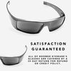 Boomer Eyeware Classic Wrap Around Designer Reading Sunglasses for Men & Women, 3.00, Dark Silver