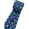 Men's Grey Ladybug Check Neck Tie