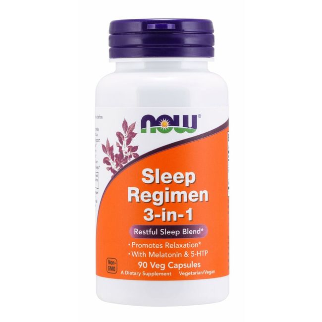 NOW Foods Sleep Regimen 3-in-1, 90 Veg Capsules