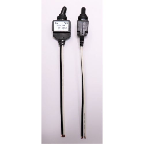 Waterproof toggle switch ON-OFF IS-451WP (hex nut, waterproof cap, rubber gasket included)