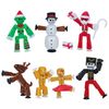 Zing StikBot Christmas Crew Pack - Santa, Snowman, Elf, Gingerbread Man, Reindeer, Nutcracker