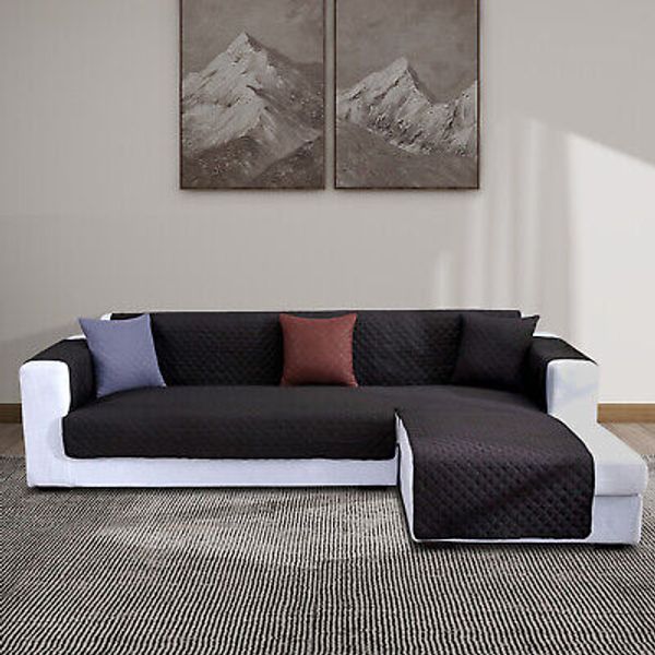 1 Piece Reversible Pet Couch Cover For Sectional Sofa L Shape With Chaise Lounge