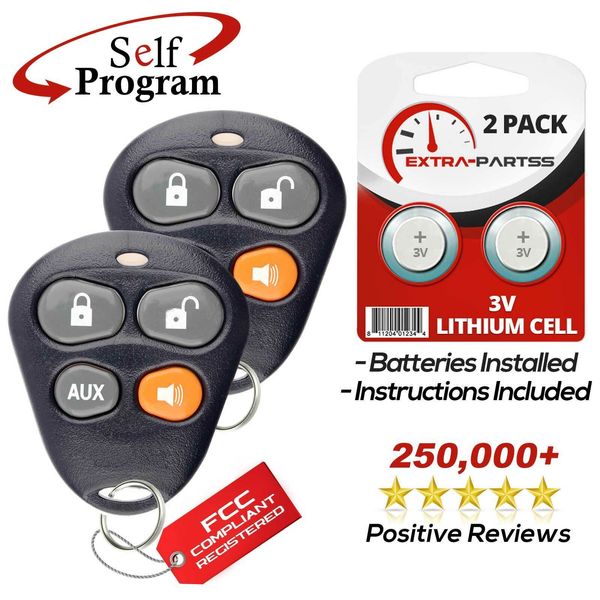2 New Replacement Dei Viper 4 Btn Orange Keyless Remote Key Fob For EZSDEI474V