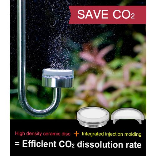 Clscea SUS 304 Stainless Steel CO2 Diffuser for Aquarium Plant CO2 Atomizer(S)