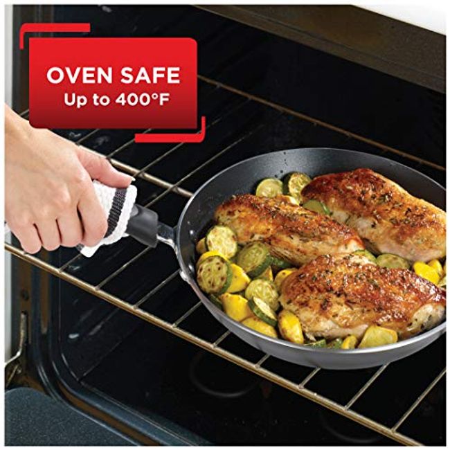 T-fal Titanium Non-Stick Cookware Pot Pan Set Oven Safe Dishwasher Safe 12  Piece