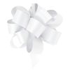 5cm Self Tie Pull Bow Ribbons Xmas Festive Decorations - 10 Pack (White)