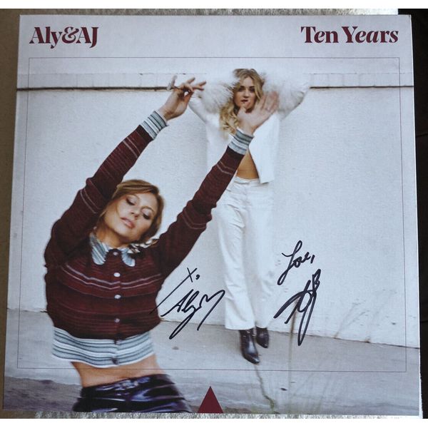 Aly & AJ Signed Ten Years Vinyl Autograph Signed LP Limited Edition