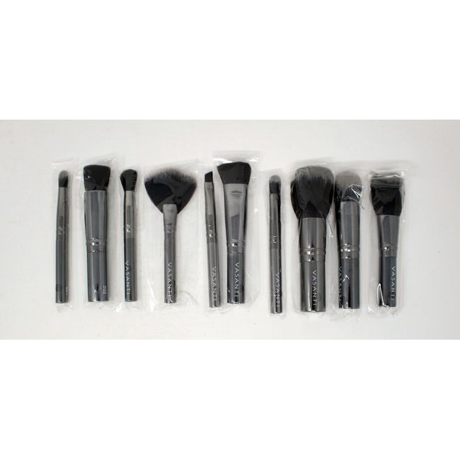 Vasanti 10 Piece Stubby Brush Set w/ Magnetic Carry Case