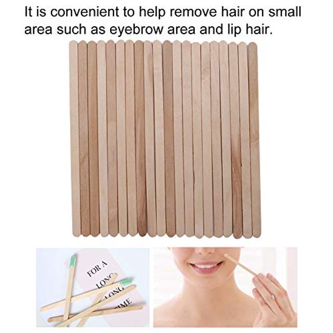  Professional Large Wax Waxing Wood Body Hair Removal Sticks  Applicator Spatula (100 Pcs) : Beauty & Personal Care