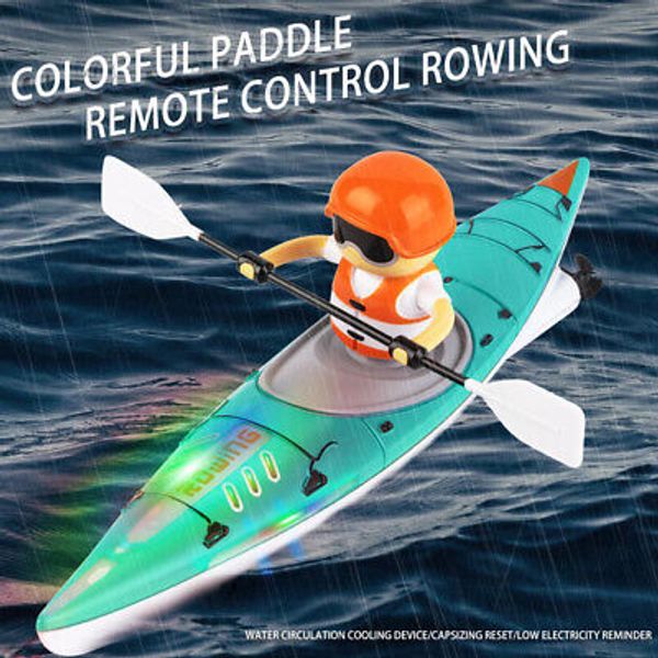 Kayak Boat Paddling Toy 2.4 Ghz Remote Control Boat Toys for Lake Pool Bathtub