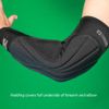 Unequal Battle Ready Full Arm Padded Compression Sleeve (Small/Medium, Black - Right Arm)