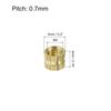 sourcing map M4 x 4mm(L) x 5mm(OD) Female Thread Brass Knurled Threaded Insert Embedment Nuts, 150Pcs
