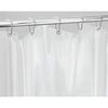 iDesign Water Repellant Plastic Shower Curtain Liner with Magnets for Primary, Kids, Guest Bathroom, 72" x 72", Clear