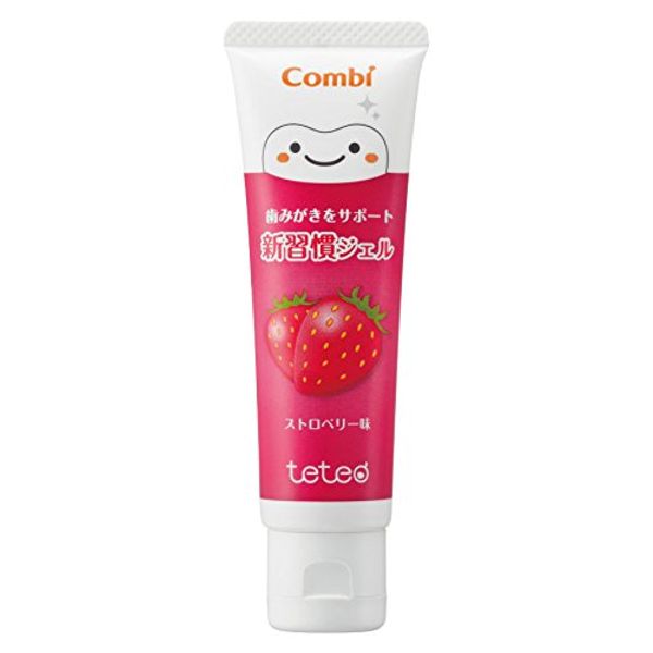 Combi Teteo Toothpaste Support New Habit Gel Strawberry Flavor