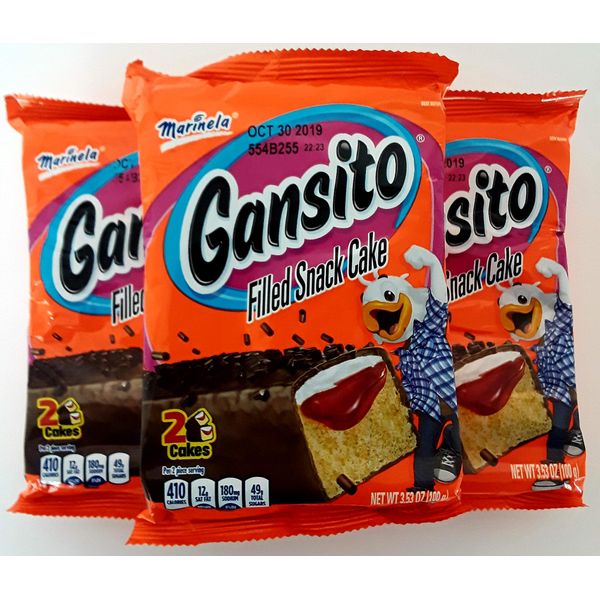 Gansito Marinela Delicious Filled Snack Cake (3 Twin pack)