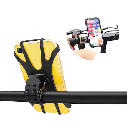 Yourkar Bicycle Phone Holder, 360° Rotation Detachable Shock Absorbing Bike Phone Holder, Universal Adjustable Smartphone Holder for Bicycles and Motorcycles, Bike Accessories