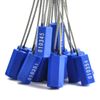 50pcs Numbered Security Cable Seals Tamper Proof Steel Wire Cable Tags Pull-Tite Trailer Seals Cable Ties-Strap (Blue)