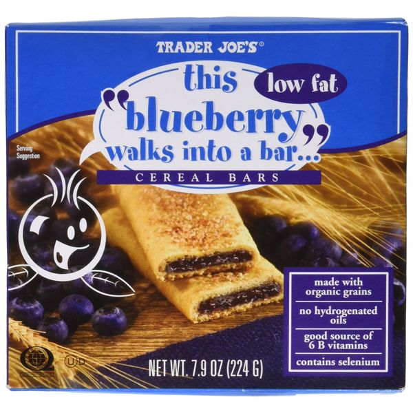 Trader Joe's Blueberry Cereal Bars 6 ct (Pack of 2)