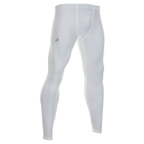 CompressionZ Men's Compression Pants Base Layer Running Tights Mens Leggings for Sports (White, XL)