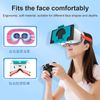VR Headset Designed for Nintendo Switch & Switch OLED, VR Glasses with Adjustable HD Lenses, Head Strap, 3D Goggles for Nintendo Switch OLED (Red)