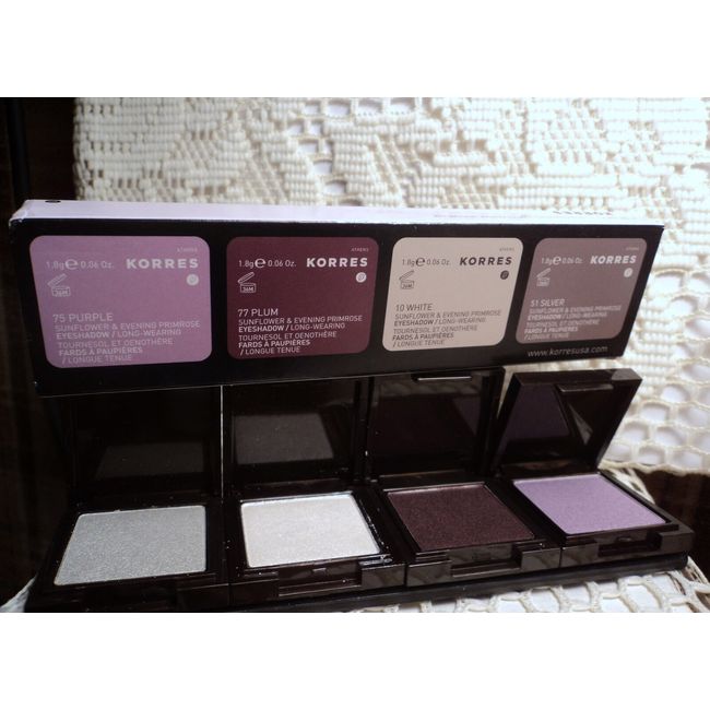 Korres Eye Shadow Quad - 4 Colors - Cool Collection - Boxed