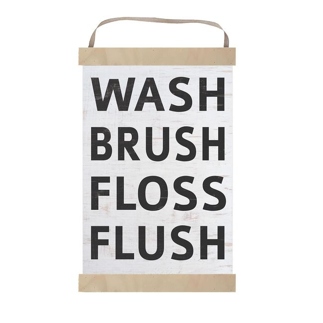 Kindred Hearts Wash Brush Floss Flush Banner Sign