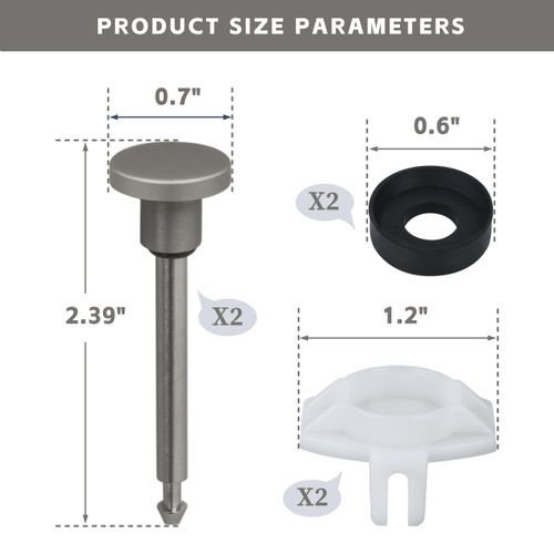Tub Spout Diverter Repair Kit Leak-Proof Bathtub Faucets Repair Replacement Parts with 2 Diverter Valve Stems 2 Seals and Diverter Gates （Set of 2 Grey）