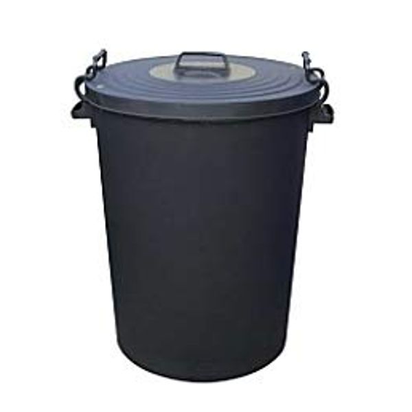 KetoPlastics ® 110 Litre Black Bin/Refuse Bin With Lockable Lid (Made In The UK)