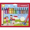 Triangular Fibre-Tip Pen - STABILO Trio Scribbi - Pack of 14 - Assorted Colours