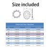 100PCS 304 Stainless Steel External Tooth Star Lock Washers Circlip Snap Spring Ring Assortment Kit（M4）