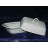 White Porcelain Butter Dish - 2 Part Dish, Base and lid